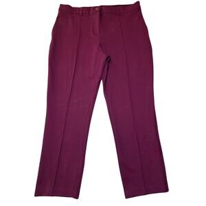 So Slimming By Chicos Woman’s Slimming Ankle Dress Pants Burgundy Size 2 US 12
